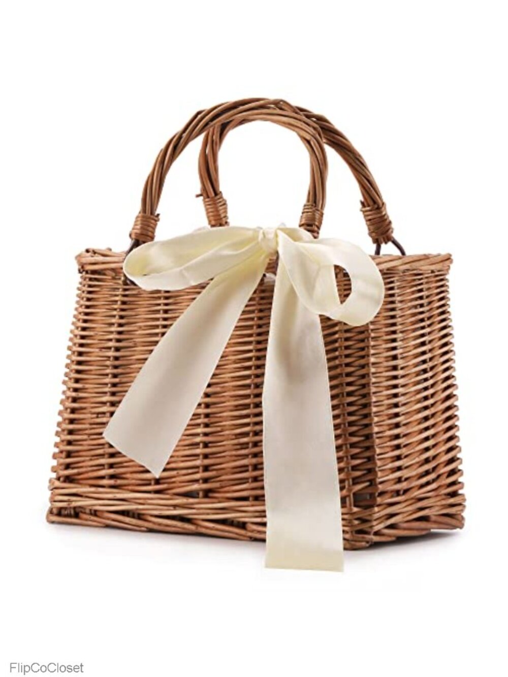 Rattan Woven Straw Beach Tote Clutch Handbag Summer Purse